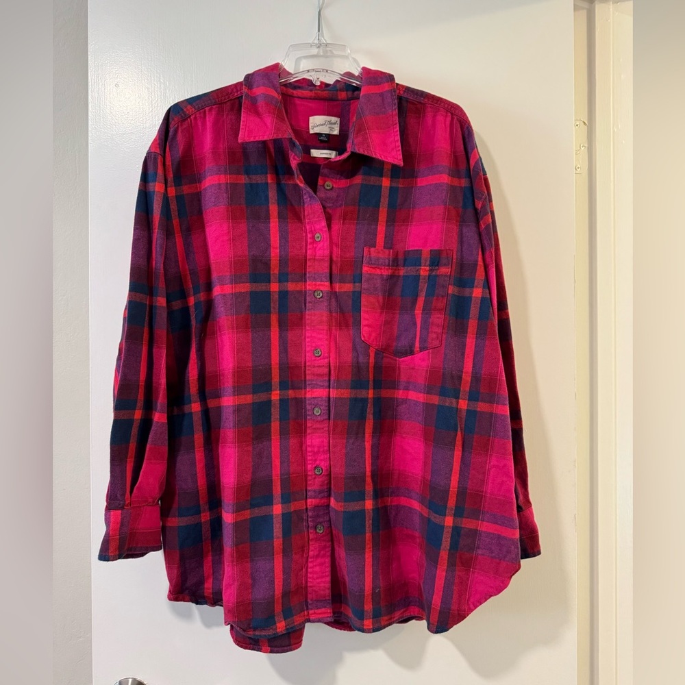 Universal Thread Red and Blue Plaid Shirt 2x